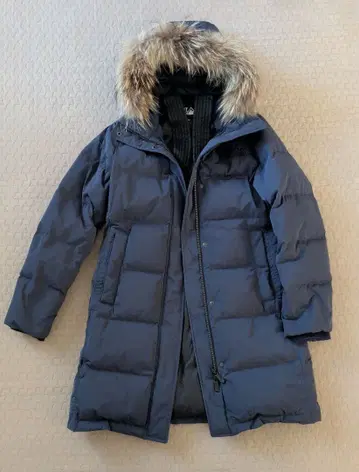 FIRST DOWN 후드 부착 다운 자켓 네이비 S 사이즈