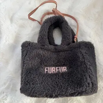 FURFUR 에코 퍼 토트백 차콜 그레이