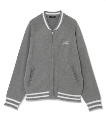 GUESS 그레이 집업 바시티 자켓 택 포함 미사용