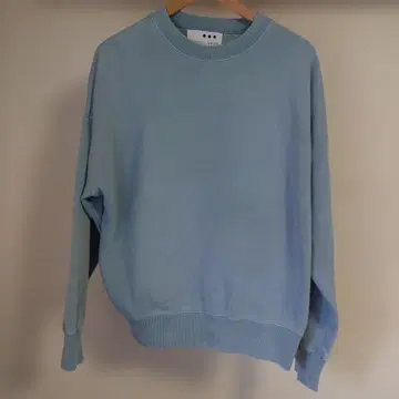 three dots 라이트 블루 크루넥 맨투맨 XS 스리도츠