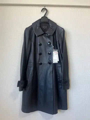 JILLSTUART 블랙 가죽 코트