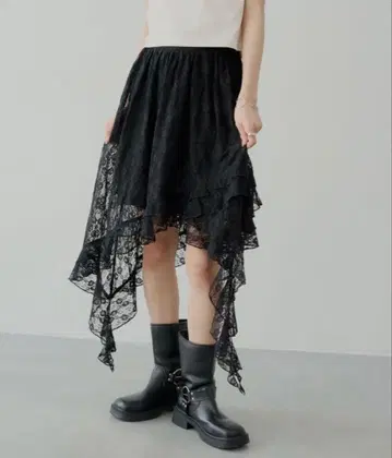 Chico 드롭 프릴 롱 스커트