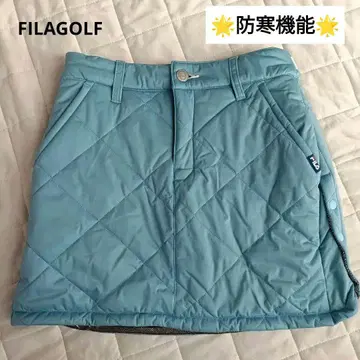 FILA 퀼팅 골프 스커트 라이트 블루
