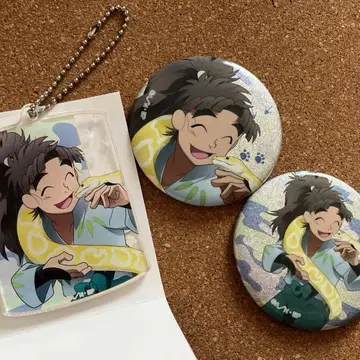 닌타마 란타로 토부 동물공원 타케야 하치자에몬 캔뱃지 아크릴 키링 세트