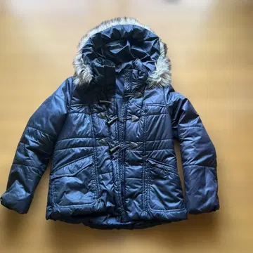 퍼 후드 블랙 다운 자켓