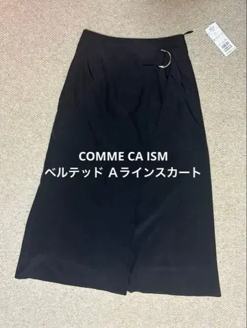 COMME CA ISM 벨티드 A라인 스커트