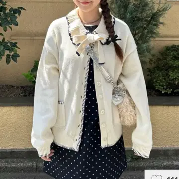 tinajojun 핸드 스티치 니트 자켓