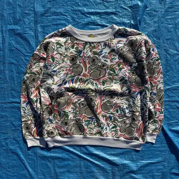 86's 80s 풀오버 스웨트 셔츠 artT 아트 코알라 씨