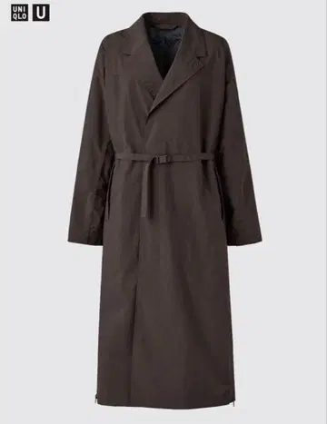 [ 새상품 ] UNIQLO U 스텐칼라 롱 코트 39 다크 브라운
