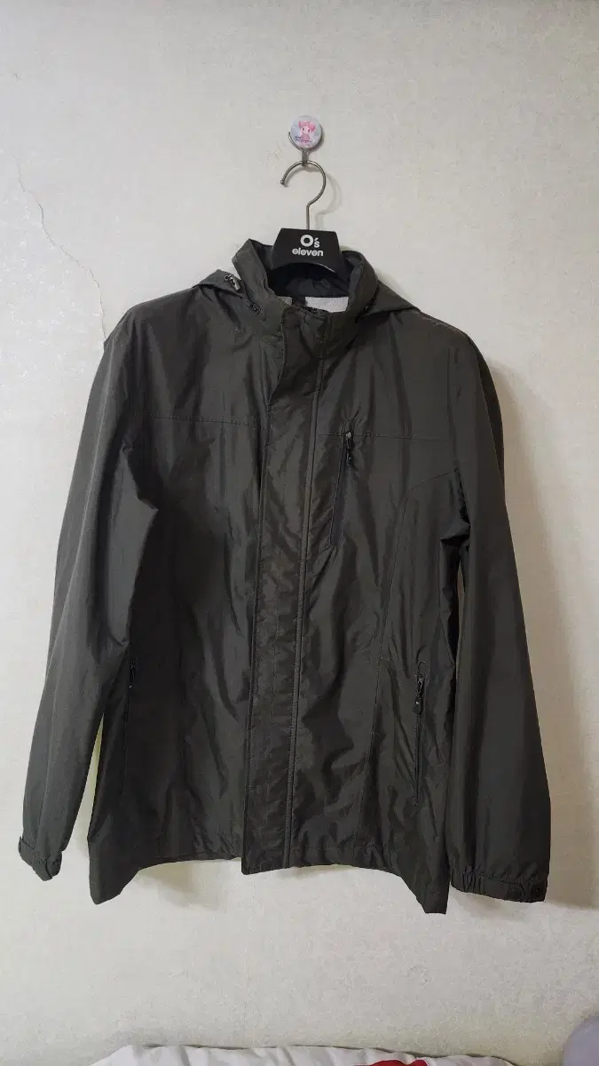 Kolon Industries Khaki Hooded Windbreaker Jumper