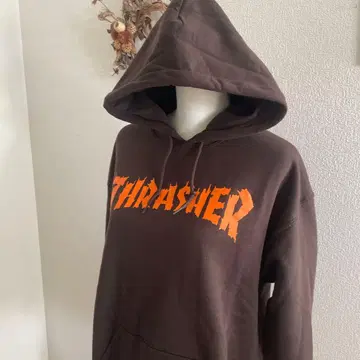 THRASHER 브라운 후드 부착 후드티 레어