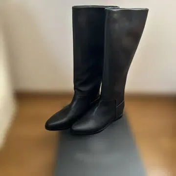 유나이티드 애로우즈 BEAUTY & YOUTH 블랙 가죽 롱 부츠