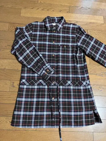 Foxfire 브라운 계열 체크 긴팔 셔츠 M