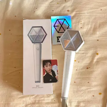 EXO 응원봉 화이트 ver3.0 시우민 포토카드 포함