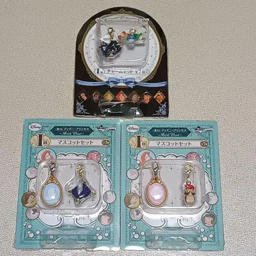 제일복권 디즈니 프린세스 빌런즈 참 마스코트 세트 3개