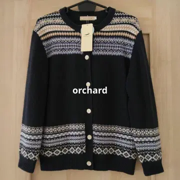 크로커다일 페어아일 패턴 울 혼방 가디건 [세탁 가능]