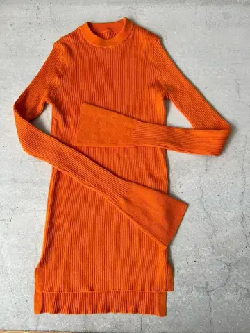 nagonstans 리브 니트 오렌지