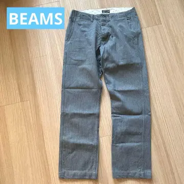 새상품급 BEAMS 빔즈 그레이 스트라이프 팬츠 L