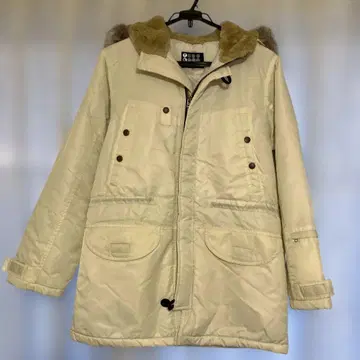 TAKEO KIKUCHI 퍼 충전솜 화이트 자켓 M