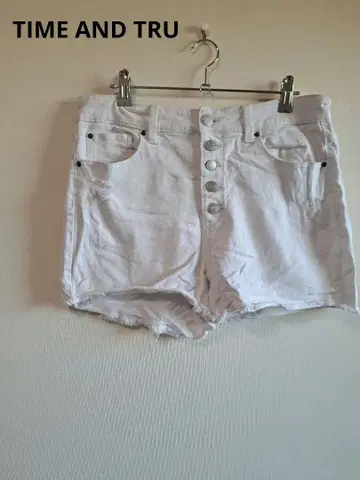 TIME AND TRU 하이라이즈 숏팬츠 12호 화이트