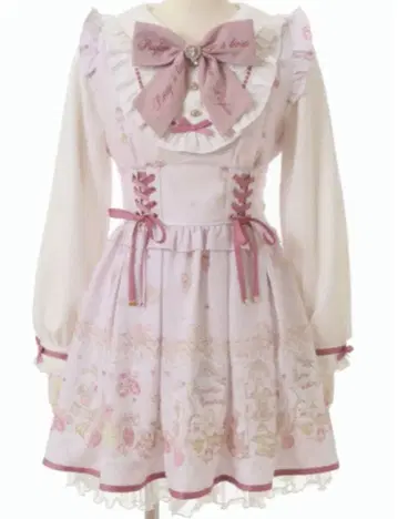 [ LIZLISA ] 로맨틱 코스메틱 패턴 원피스