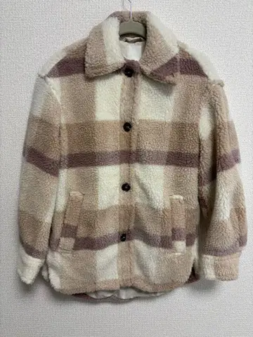 H&M 플리스 자켓 베이지 계열 XXS
