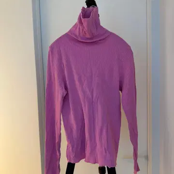 [ THE SHINZONE ] 리브 편직 퍼플 핑크 터틀넥