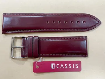 카시스 CORDOVAN 24mm 버건디 코도반 시계 벨트