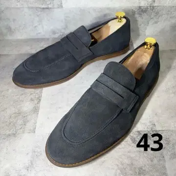 새상품급 ZARA 자라 코인 로퍼 43 스웨이드 블랙