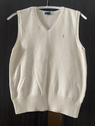 [ 새상품급 ] 랄프 로렌 화이트 니트 베스트 베스트
