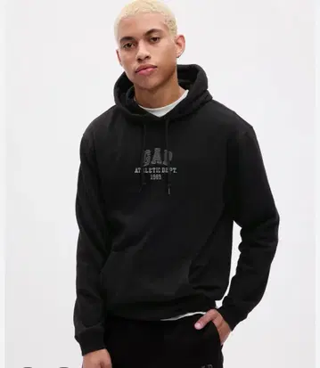 GAP 블랙 후드 부착 후드티