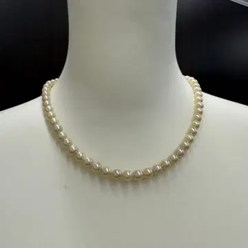 천연 펄 진주 목걸이 진주 알 직경 6.9mm ~ 7mm 화이트 계열