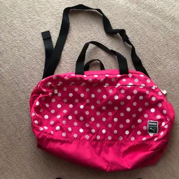 PUMA 도트 무늬 보스턴 백 핑크