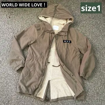 WORLD WIDE LOVE 베이지 모즈 코트 size 1