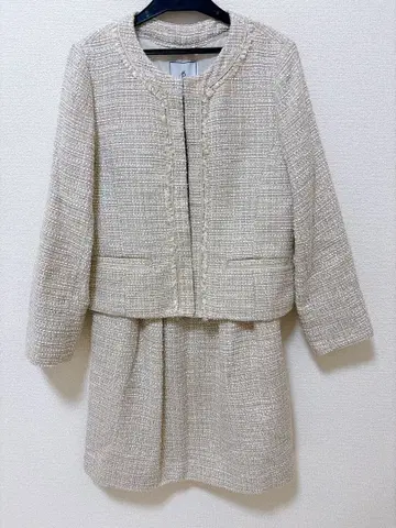 ROPE PICNIC 노카라 트위드 자켓 스커트 2세트