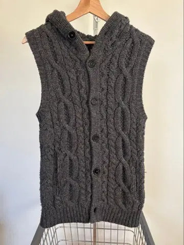 선착순! 에디피스 EDIFICE 울 니트 베스트 그레이