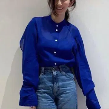 CINOH 치노 시스루 레이어드 슬리브 셔츠