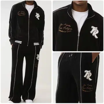 트루 릴리젼 블랙 트랙 수트 상하의 세트
