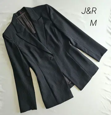 J&R 블랙 스트라이프 테일러드 자켓 제이앤알