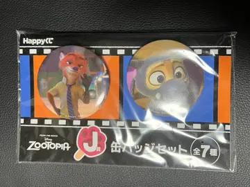 주토피아 Happy 복권 닉 와일드 페넥 캔 배지 세트