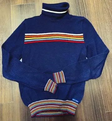 SAINT JAMES 네이비 터틀넥 스웨터