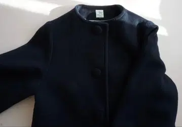 Dot & Strips CHILD WOMEN 네이비 울 피코트