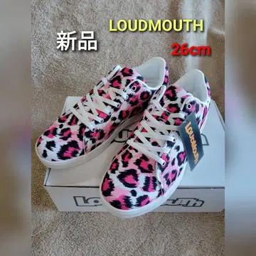 새상품 라우드마우스 스파이크리스 골프화 26cm 핑크 레오파드