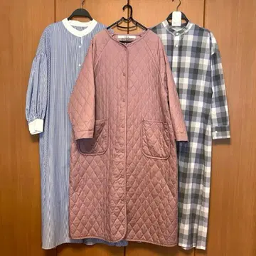 새상품급 봄.가을.겨울 의류 성인 캐주얼 코디 세트 롱 코트 롱 원피스