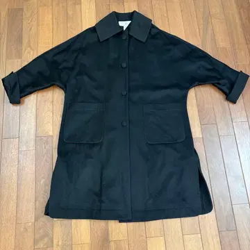 Hanae Mori 캐시미어 100% 롱 코트 L 사이즈 블랙 프랑스제