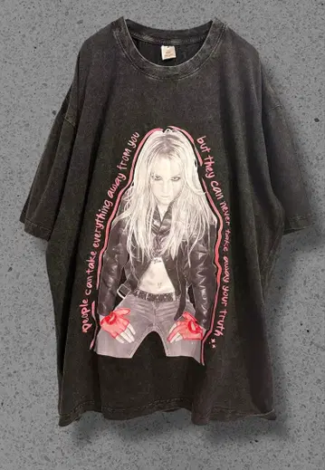 [ 초레어 ] 브리트니 스피어스 T셔츠 2XL 그레이 미국 잡화