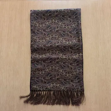 크리켓제 페이즐리 무늬 실크 머플러