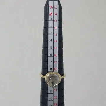 샐리의 주얼리 클리어 쿼츠 하트 반지