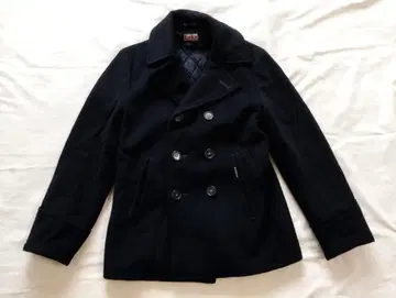 레어 캐시미어 혼방 블루블루 피 코트 M 할리우드 런치 마켓