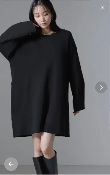 나노 유니버스 니트 원피스 여성용 블랙